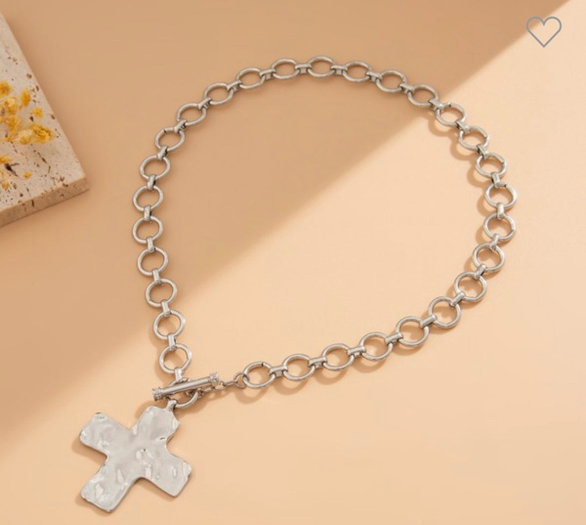Cross Toggle Necklace