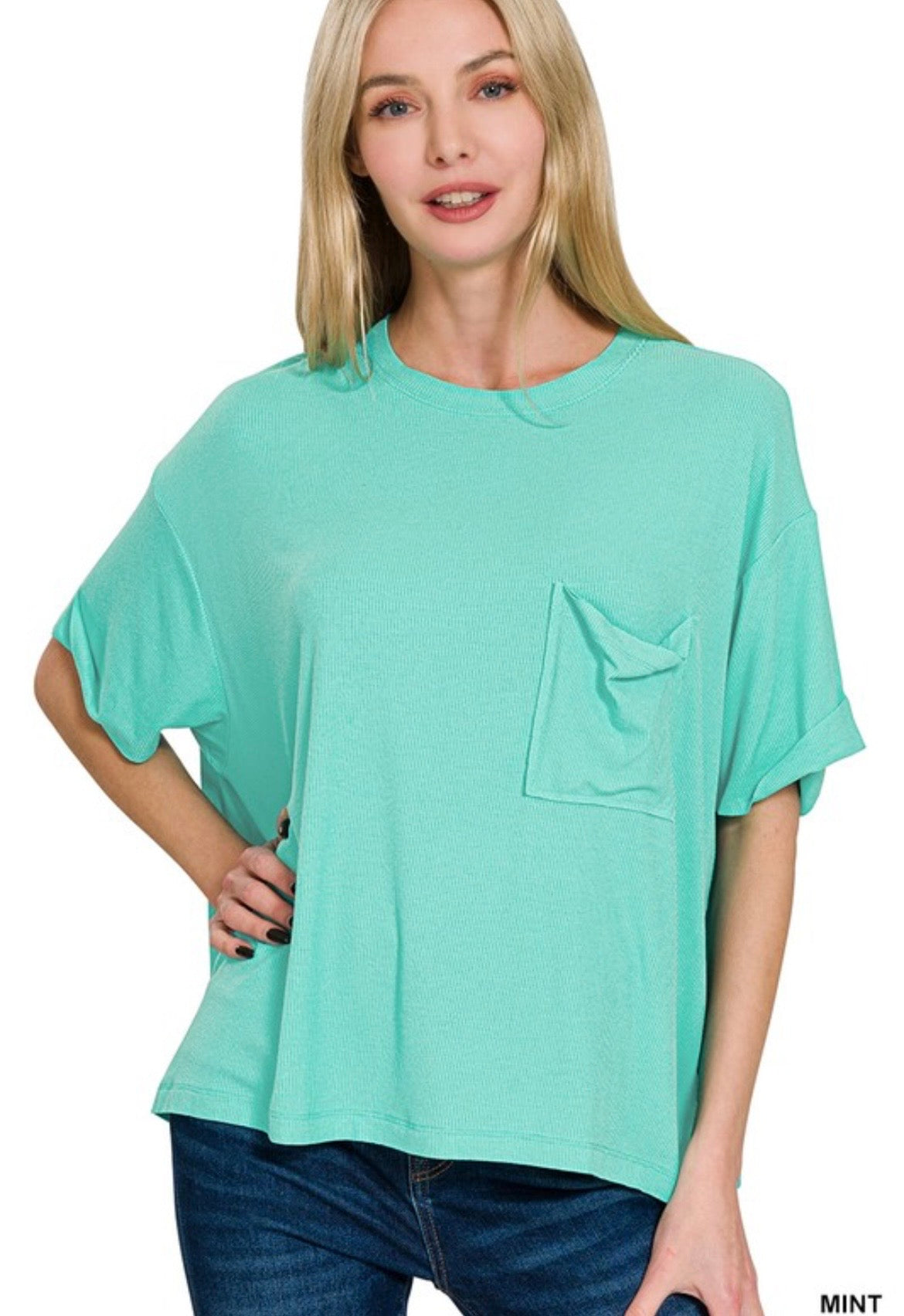 Oversized Ribbed Tee