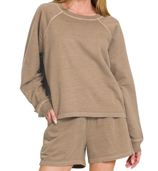 Mocha French Terry 2 Pcs Set