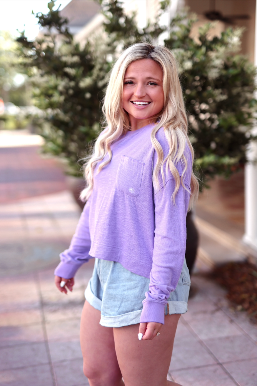 Knit Crewneck – Long Weekend Knit Crew – Lilac
