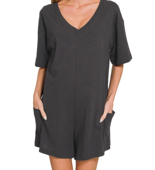 V Or Scoop Neck 2-way Romper
