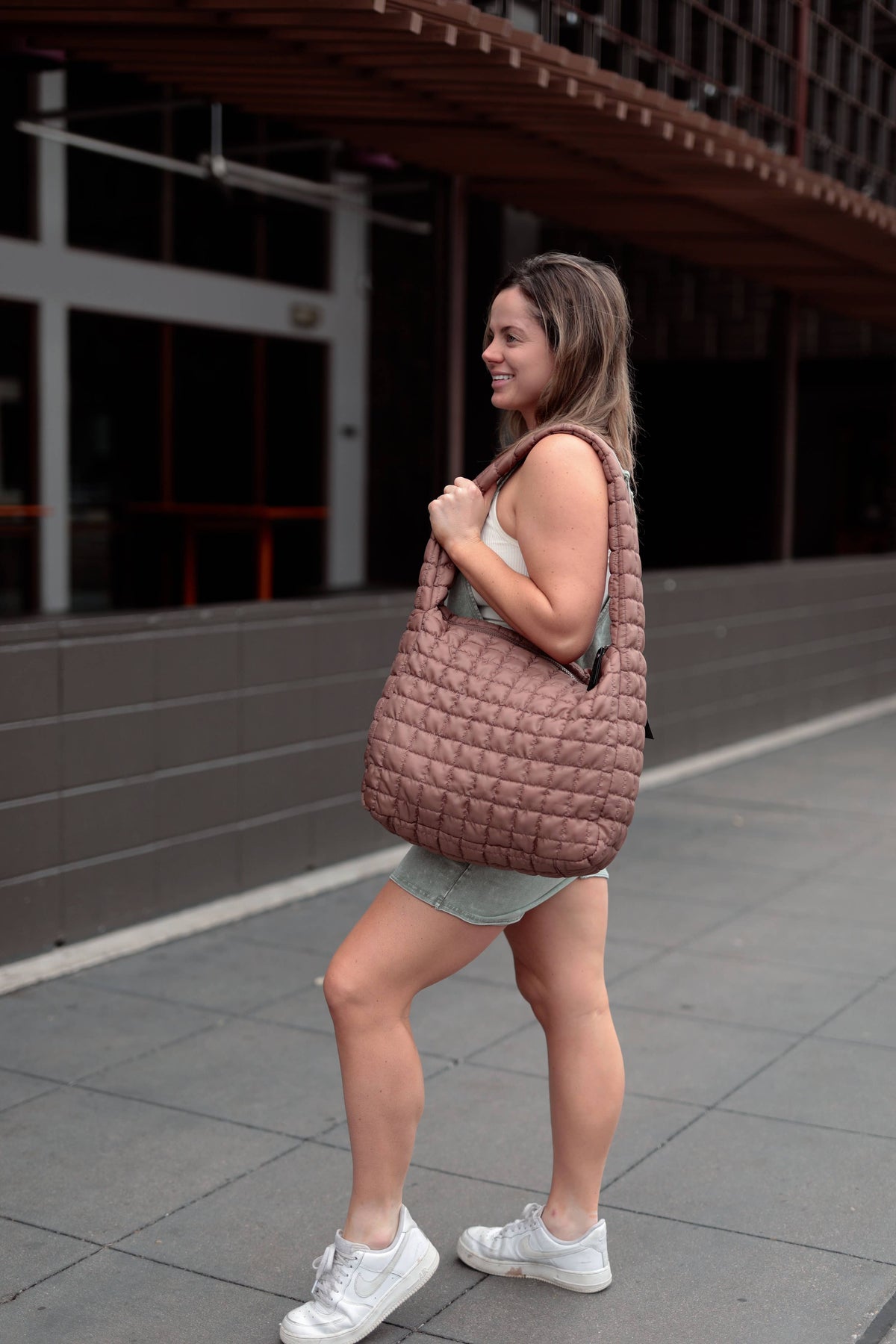 Tote Bag – On Cloud Nine Puffer Sling Purse - Espresso