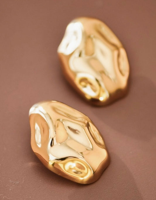Gold Chunk Earrings