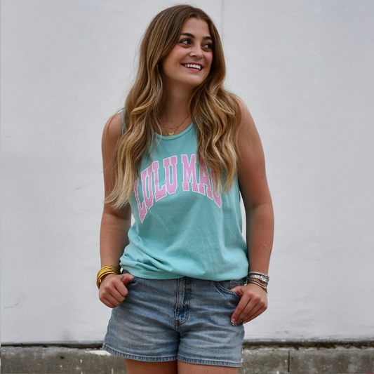 LM-TK-1050 Polka Dot Adult Chalky Mint Comfort Colors Tank