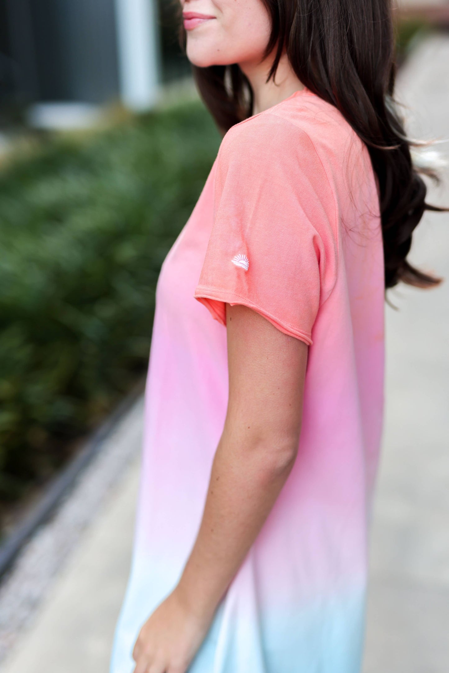 Women's Dress – Mineral Wash Tee Dress - Wildflower