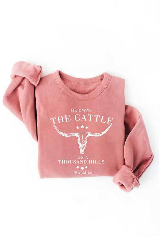 HE OWNS THE CATTLE Graphic Sweatshirt