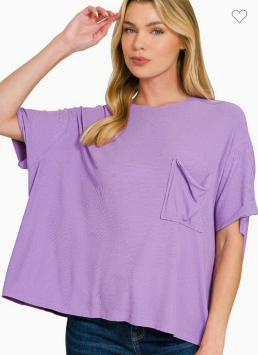 Oversized Ribbed Tee