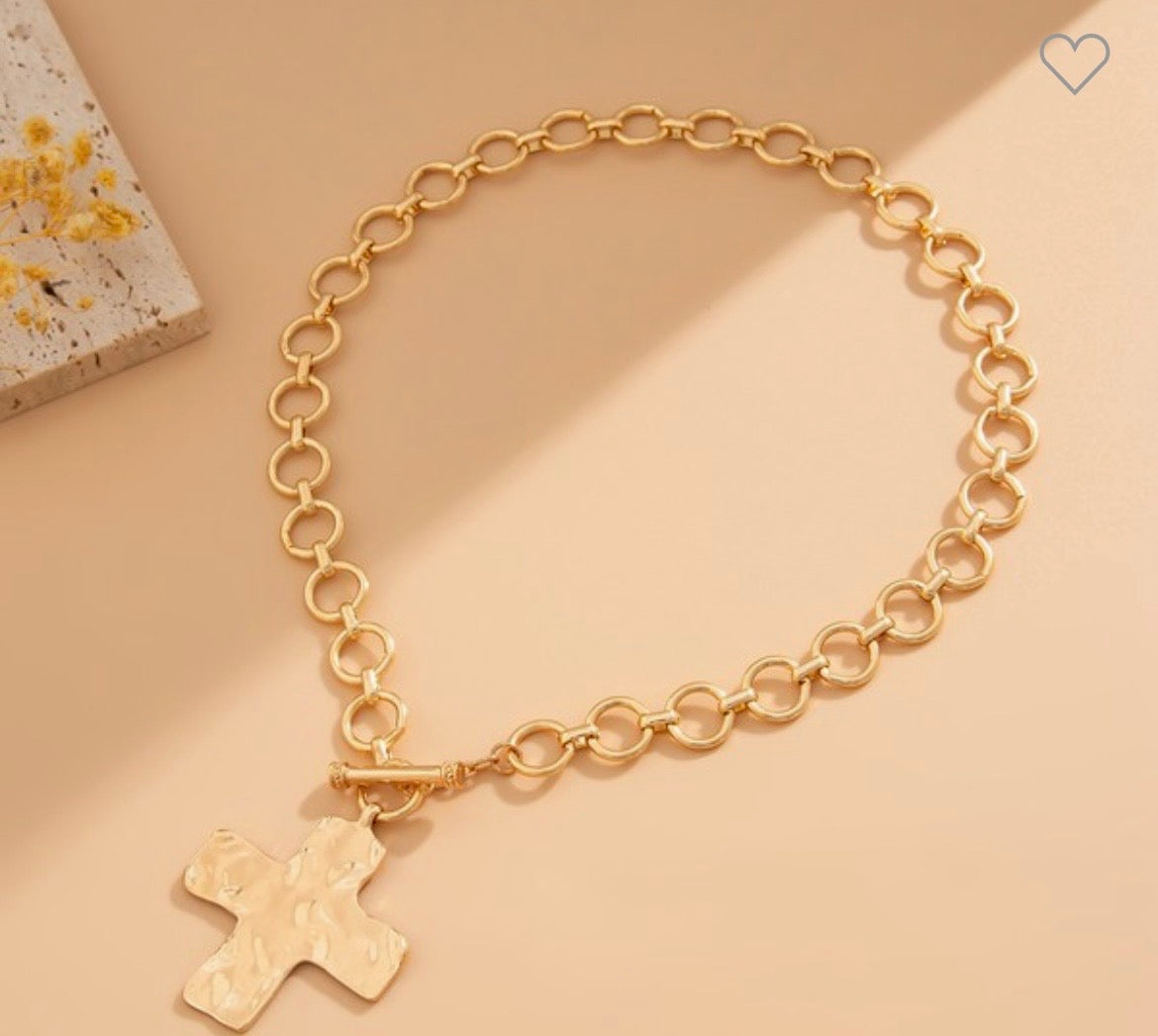 Cross Toggle Necklace