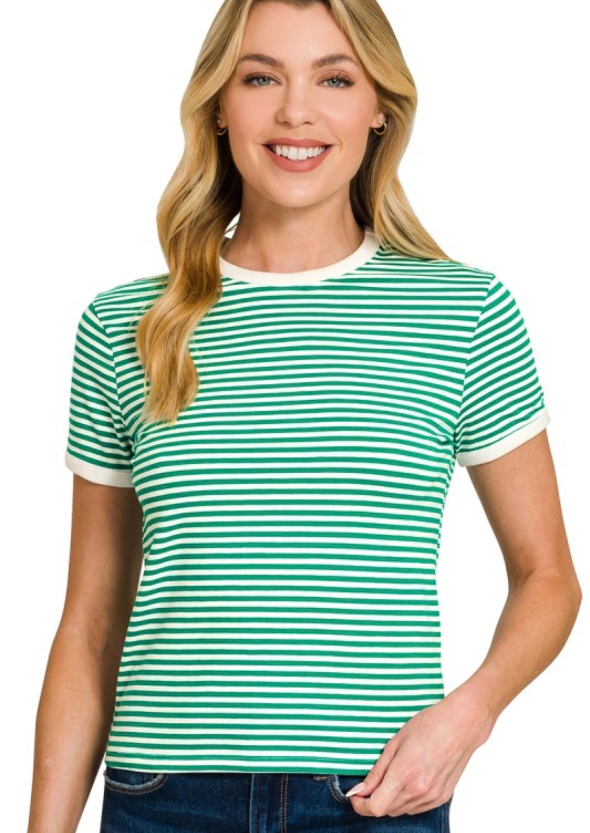 Green Striped Tee