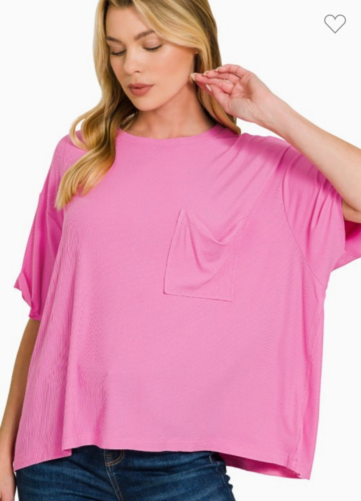 Oversized Ribbed Tee