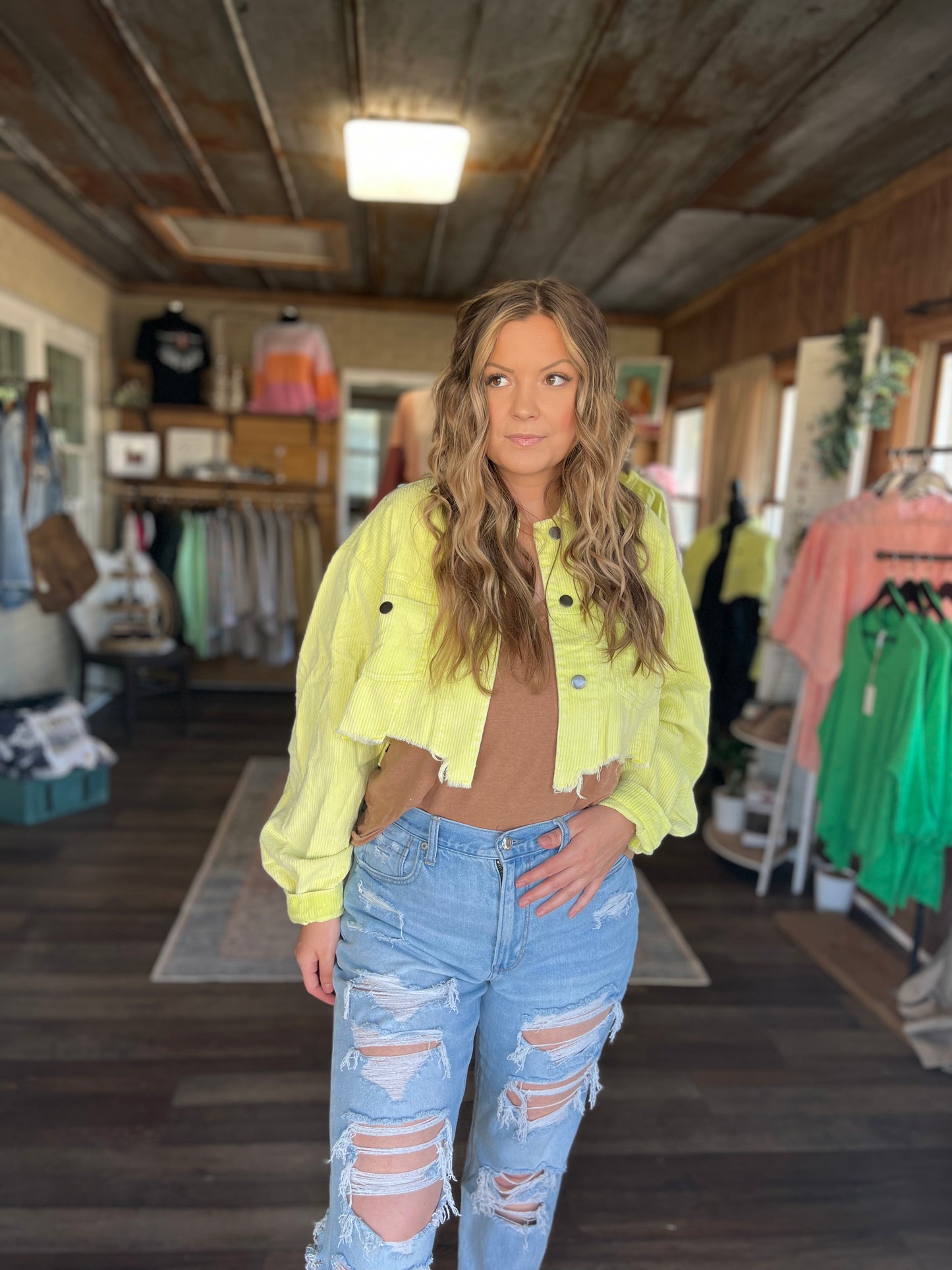 Neon Yellow Cropped