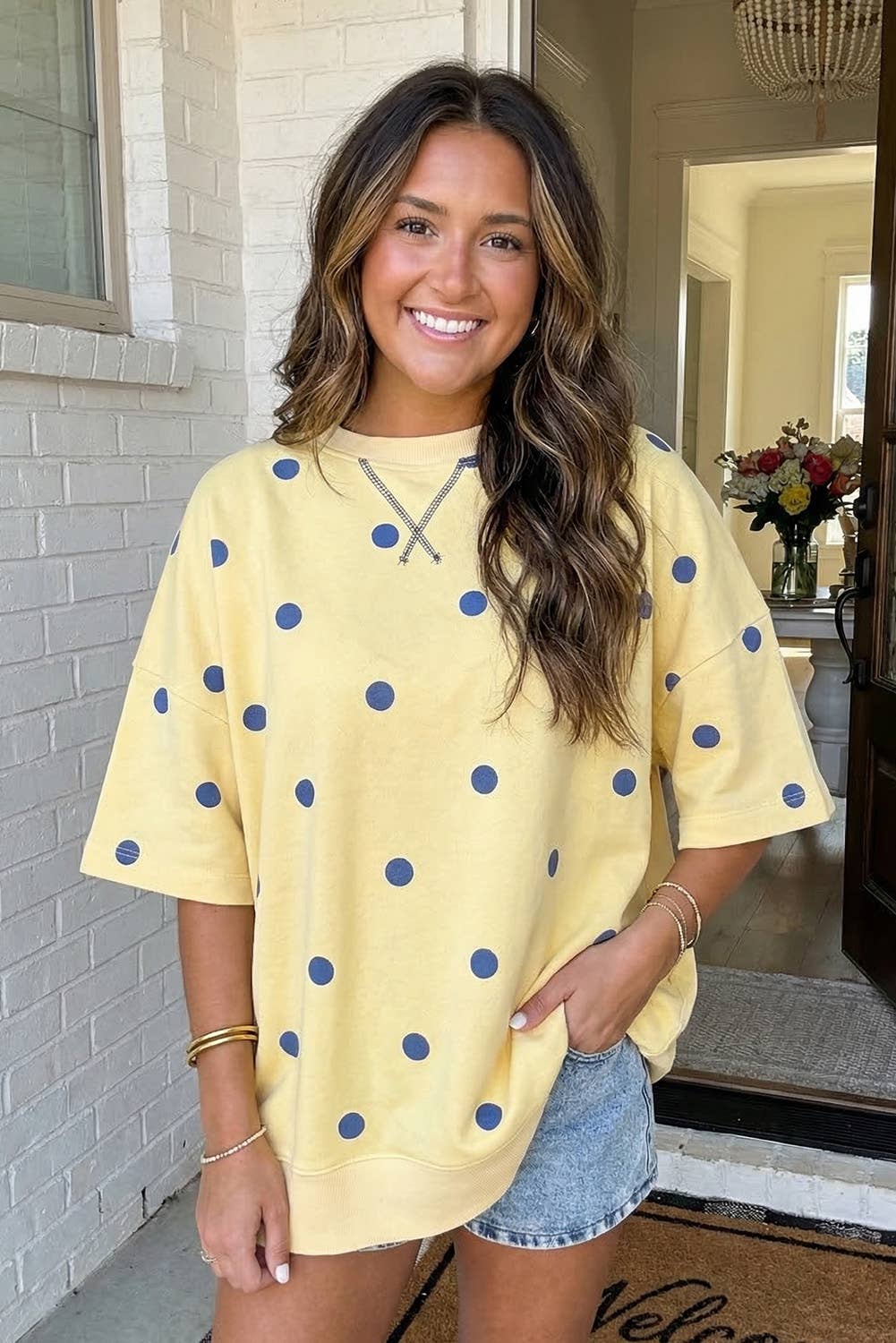 LAS Polka Dot Oversize Blouse (S-XL)