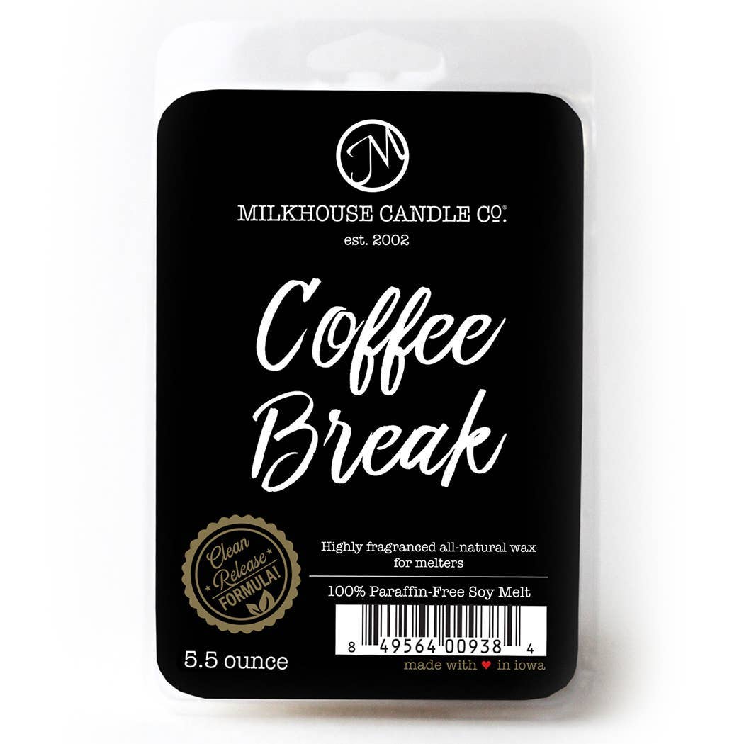 5.5 oz Scented Soy Wax Melts: Coffee Break, by Milkhouse